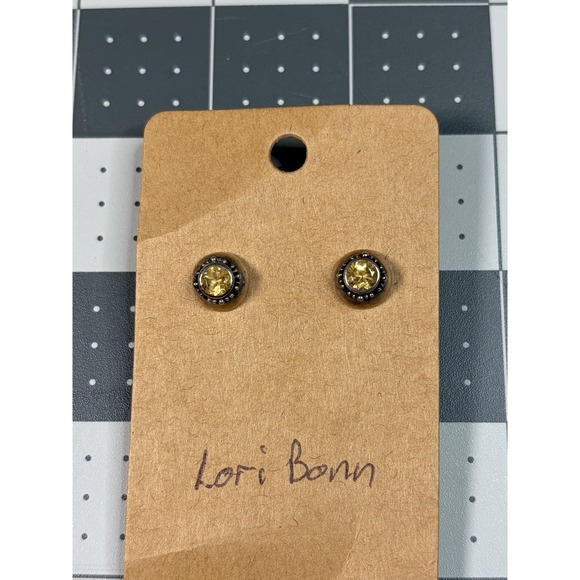LORI BONN DESIGN Jewelry - Designer Lori Bonn 925 Sterling Silver Citrine ? November Occasion Stud Earrings
